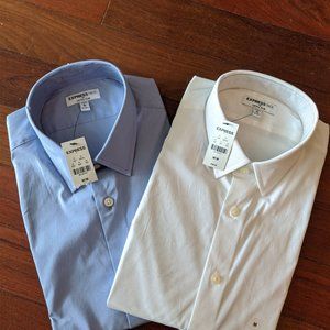 NWT Express 1MX Extra Slim Dress Shirt 15-15.5, 34